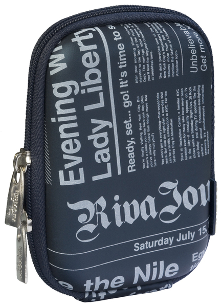 Riva Case 7103 pouzdro na fotoaparát, tmavě modré Newspaper