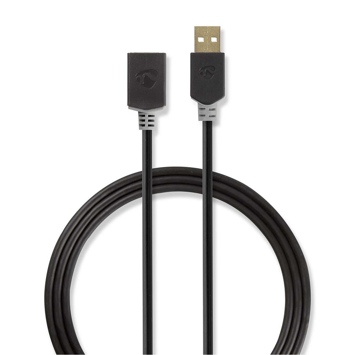 Nedis CCBW60010AT20 prodlužovací kabel zástrčka USB - zásuvka USB 2.0, 2 m