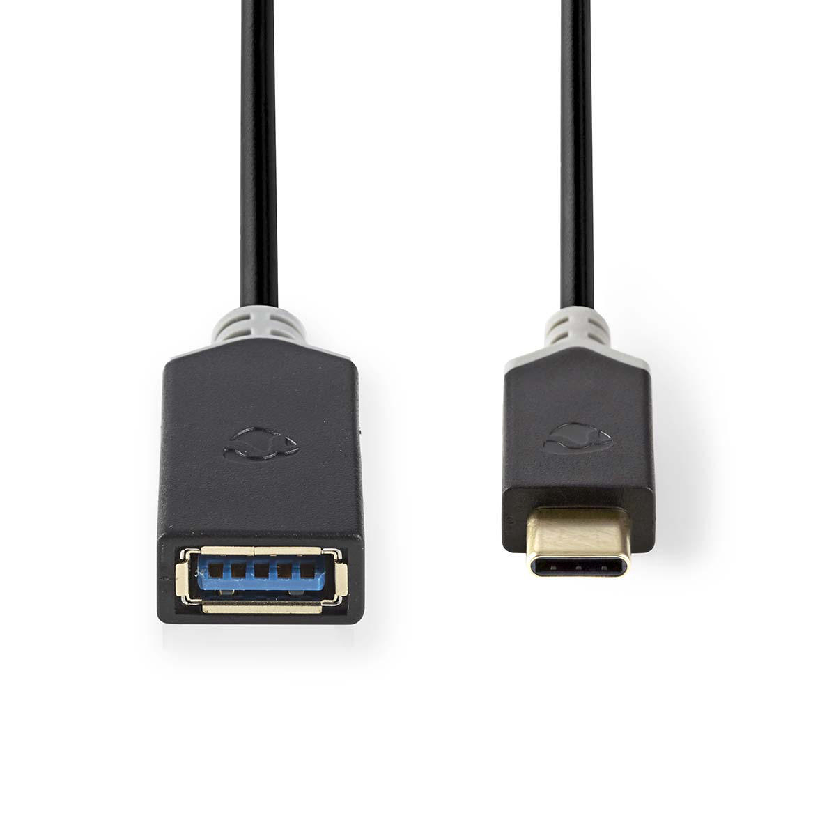 Nedis CCBW61710AT015 propojovací kabel zástrčka USB C - zásuvka USB 3.0 A, 0.15 m