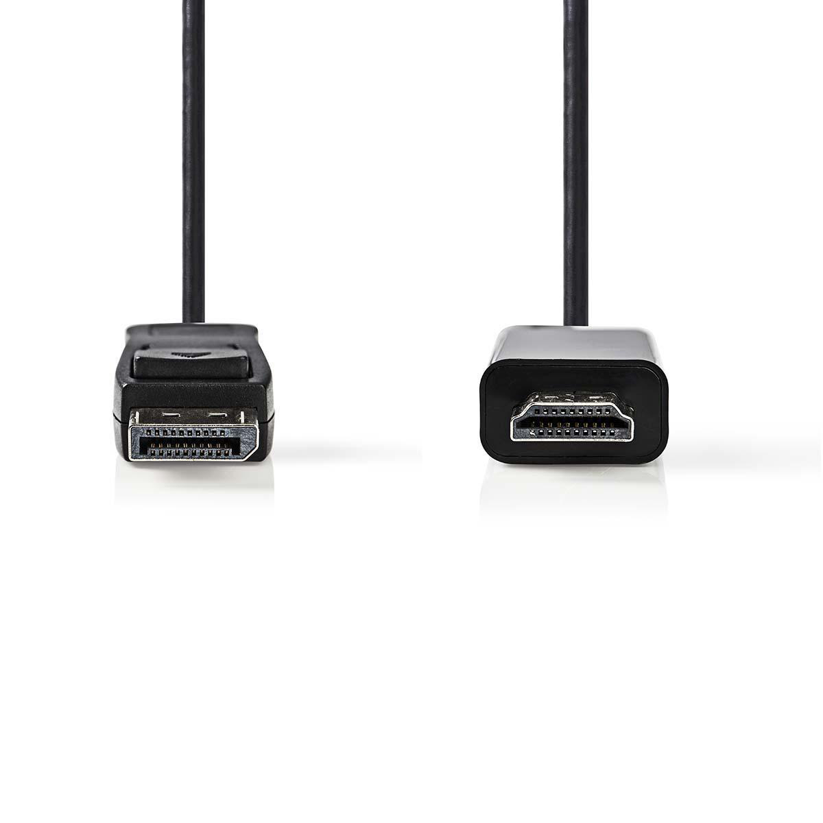 Nedis propojovací kabel zástrčka DisplayPort - zástrčka HDMI, 2 m, černá (CCGP37100BK20)