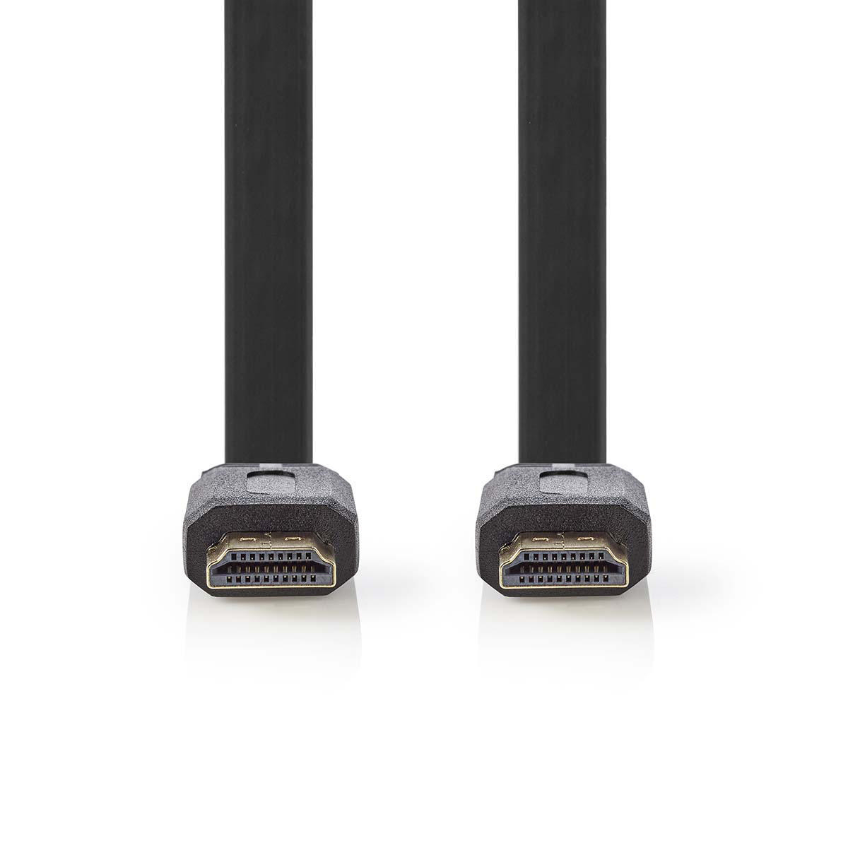 Nedis High Speed HDMI™ plochý kabel zástrčka HDMI - zástrčka HDMI, 1.5 m, černá (CVGP34100BK15)