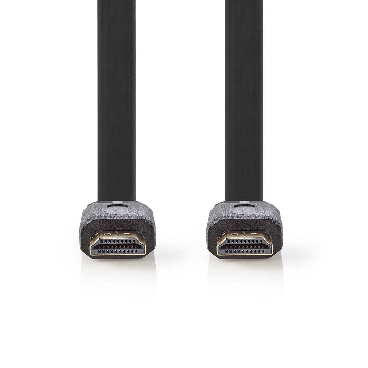 Nedis High Speed HDMI™ plochý kabel zástrčka HDMI - zástrčka HDMI, 5 m, černá (CVGP34100BK50)
