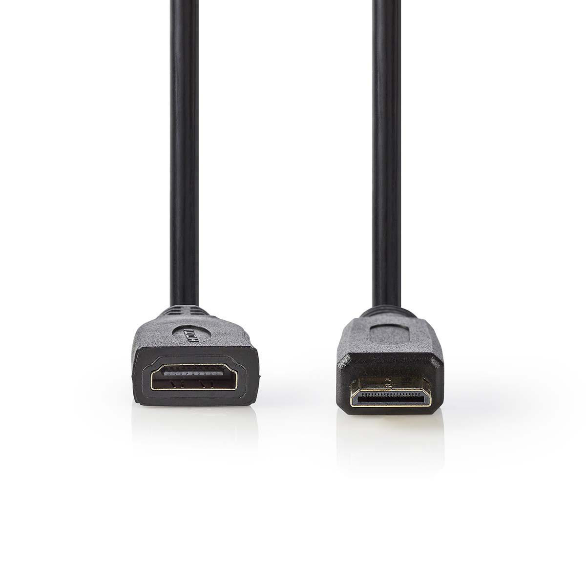 Nedis High Speed HDMI™ kabel zástrčka HDMI - zástrčka HDMI mini, 0.2 m, černá (CVGP34590BK02)