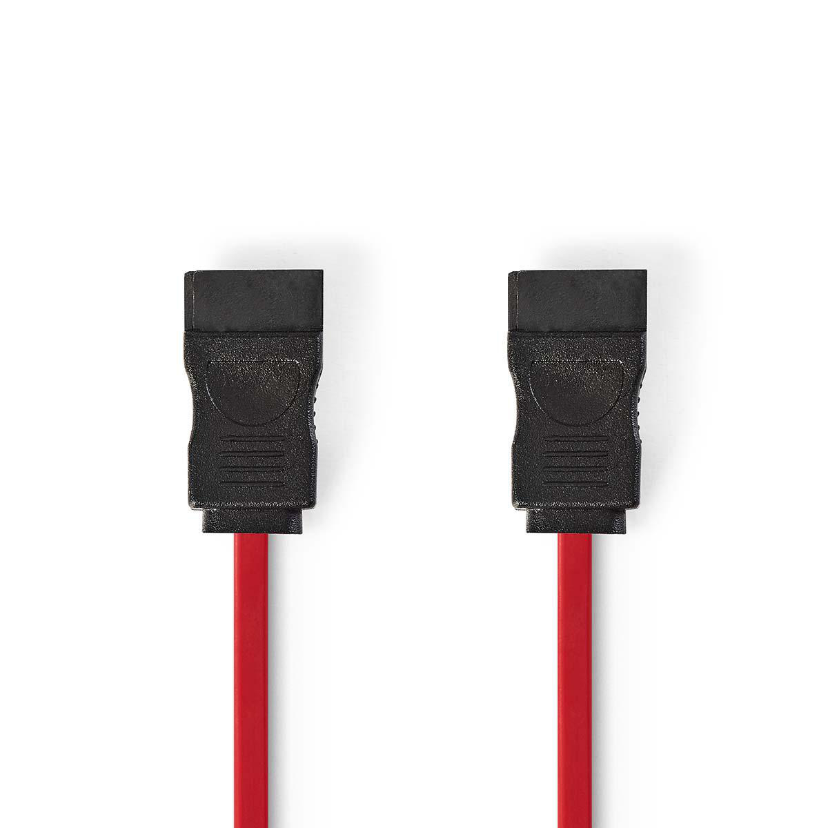 SATA datový kabel, 3 Gb/s | SATA 7-pin Zásuvka - SATA 7-pin Zásuvka | 0,5 m | Červená barva