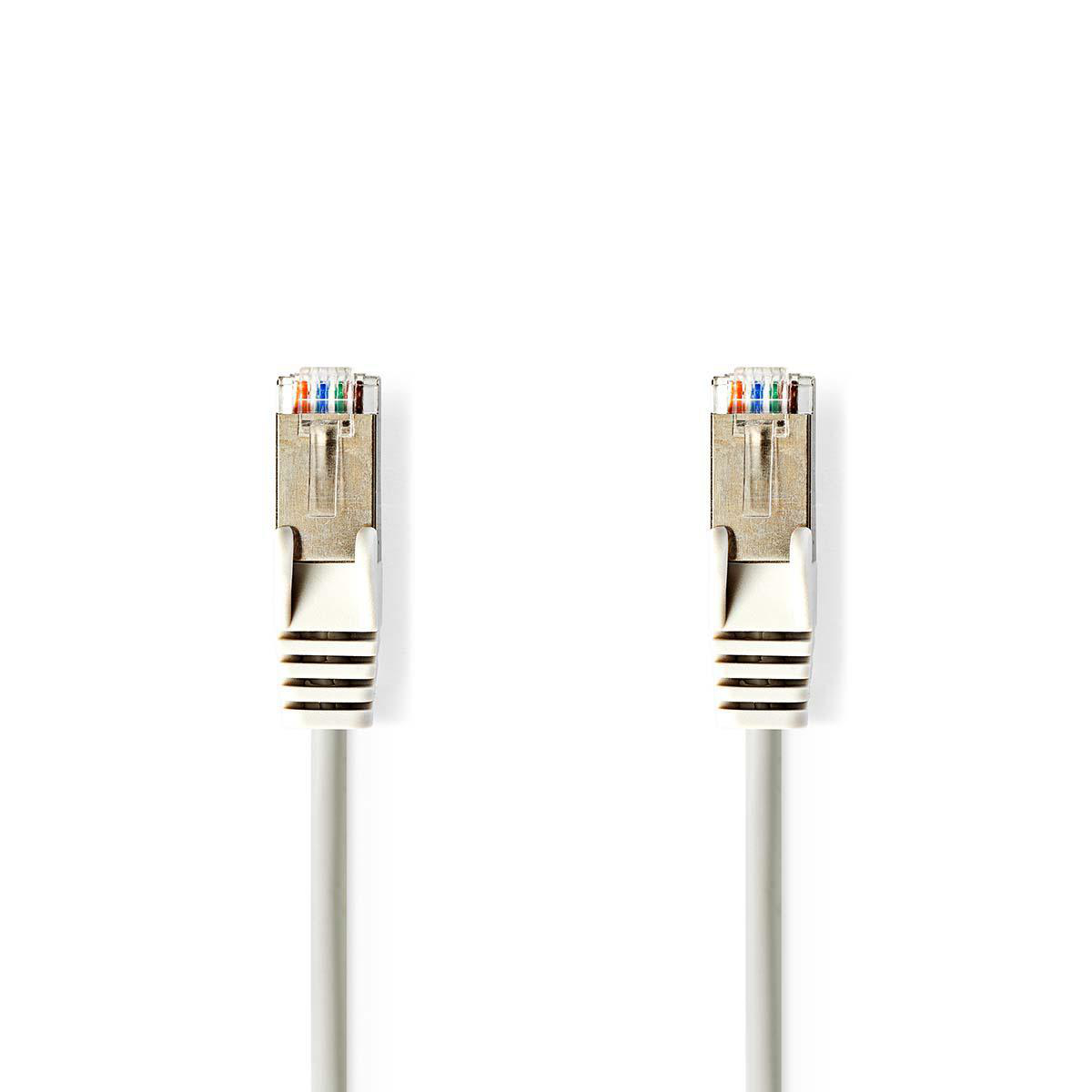 Nedis síťový kabel SF/UTP CAT5e, zástrčka RJ45 - zástrčka RJ45, 0.15 m, šedá (CCGP85121GY015)