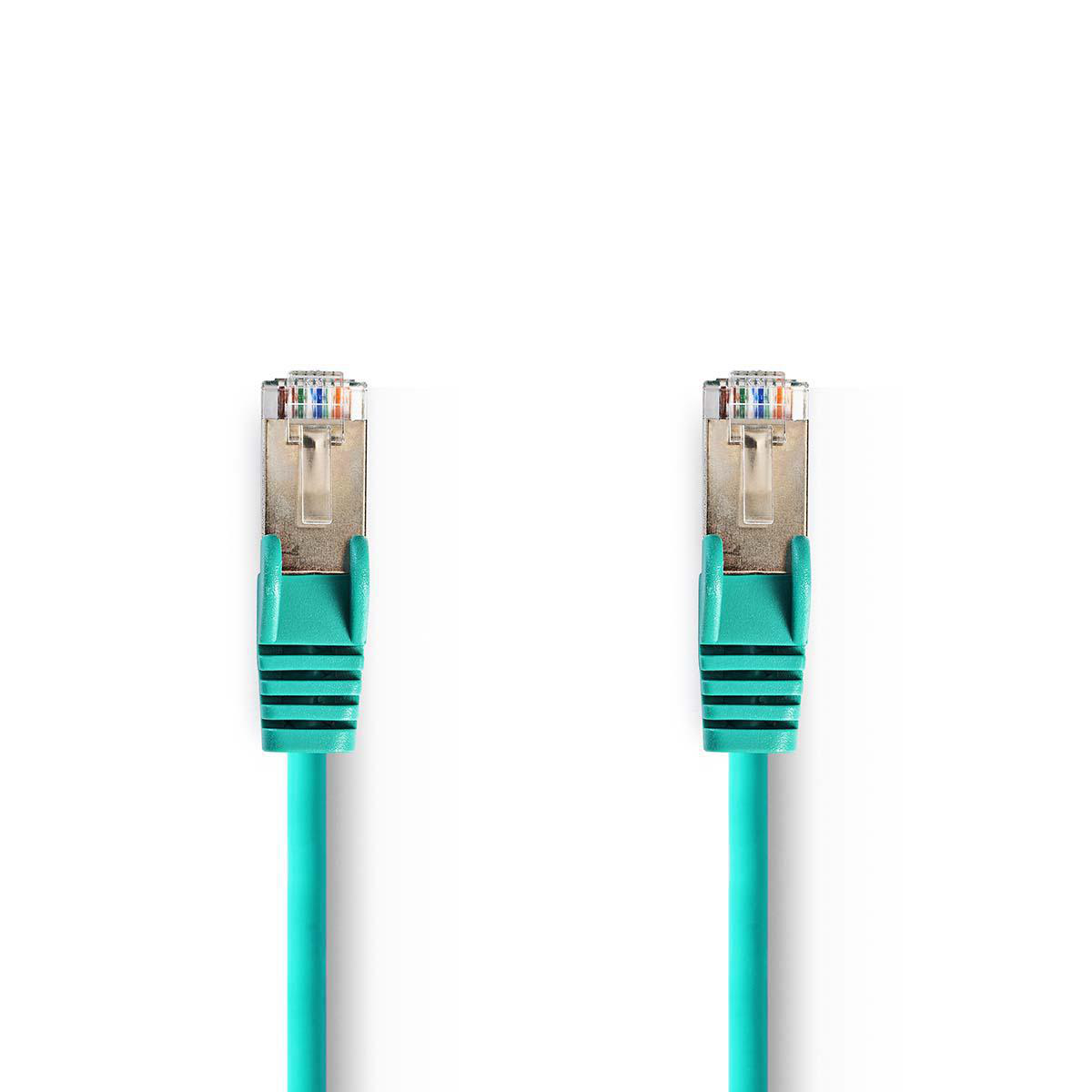 Nedis síťový kabel SF/UTP CAT5e, zástrčka RJ45 - zástrčka RJ45, 3 m, zelená (CCGP85121GN30)