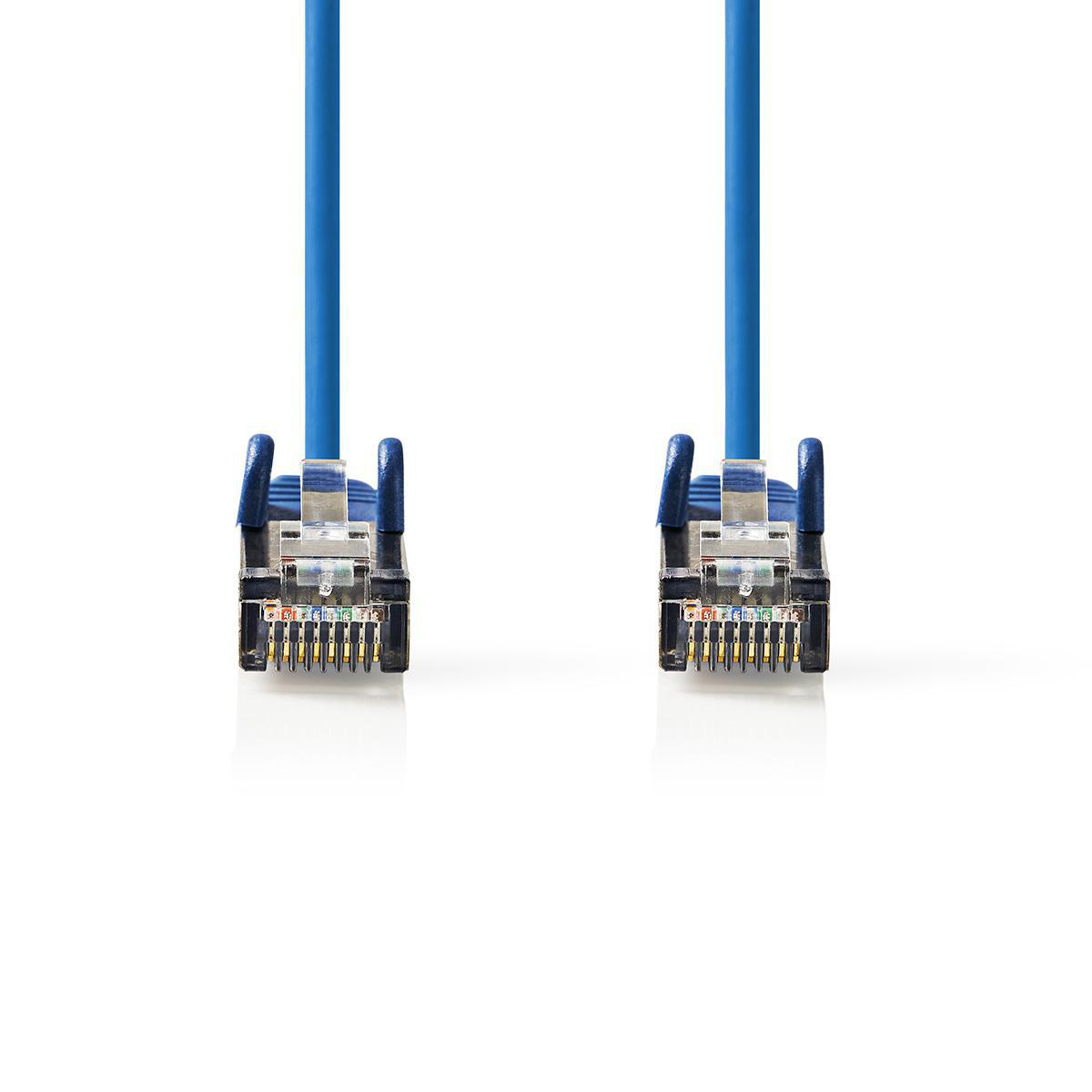 Nedis síťový kabel SF/UTP CAT5e, zástrčka RJ45 - zástrčka RJ45, 15 m, modrá (CCGP85121BU150)