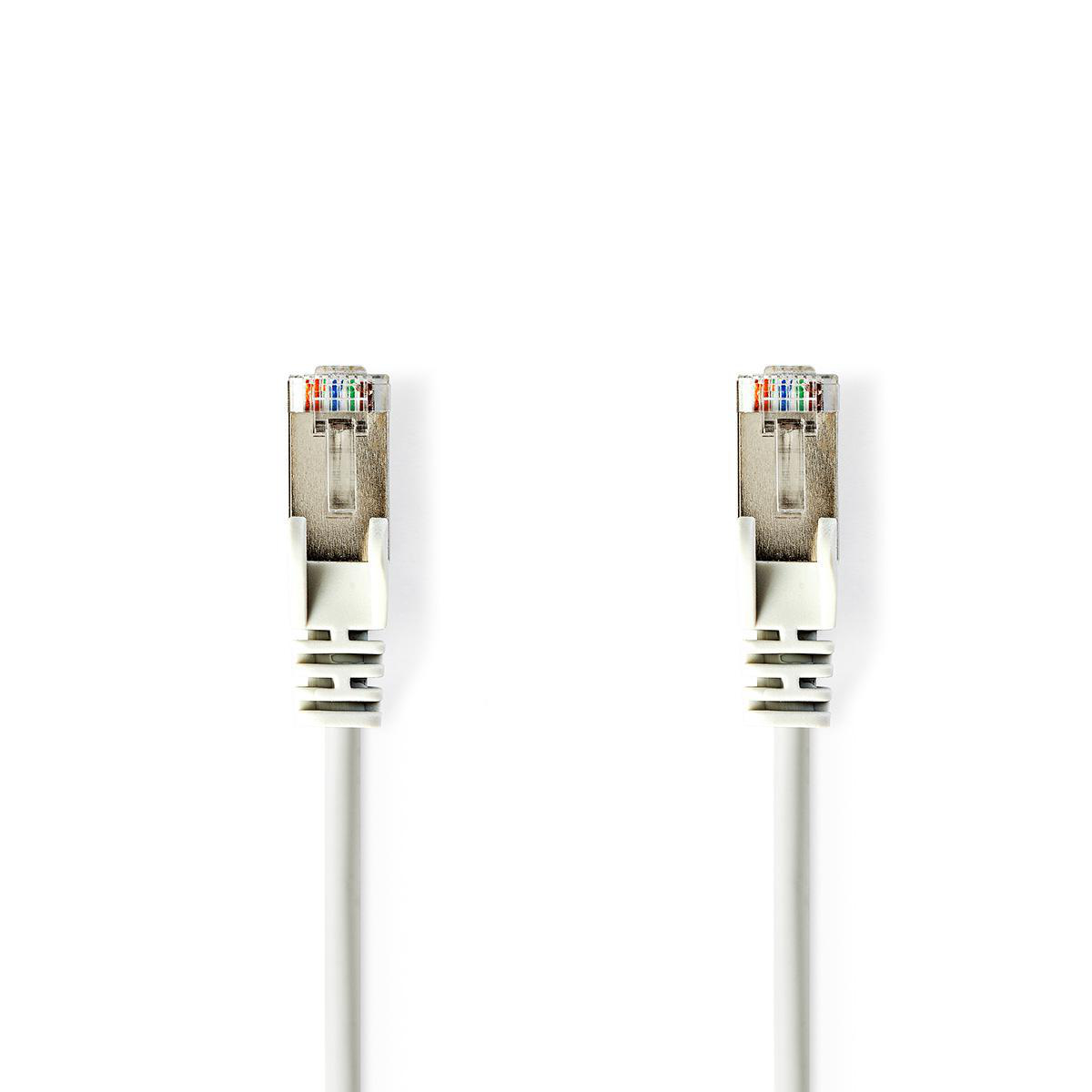 Nedis síťový kabel SF/UTP CAT5e, zástrčka RJ45 - zástrčka RJ45, 1 m, bílá (CCGP85121WT10)