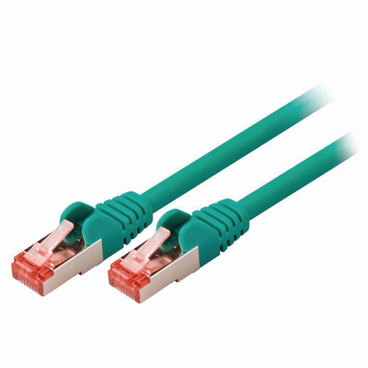 Nedis síťový kabel S/FTP CAT6, zástrčka RJ45 - zástrčka RJ45, 0.5 m, zelená (CCGP85221GN05)