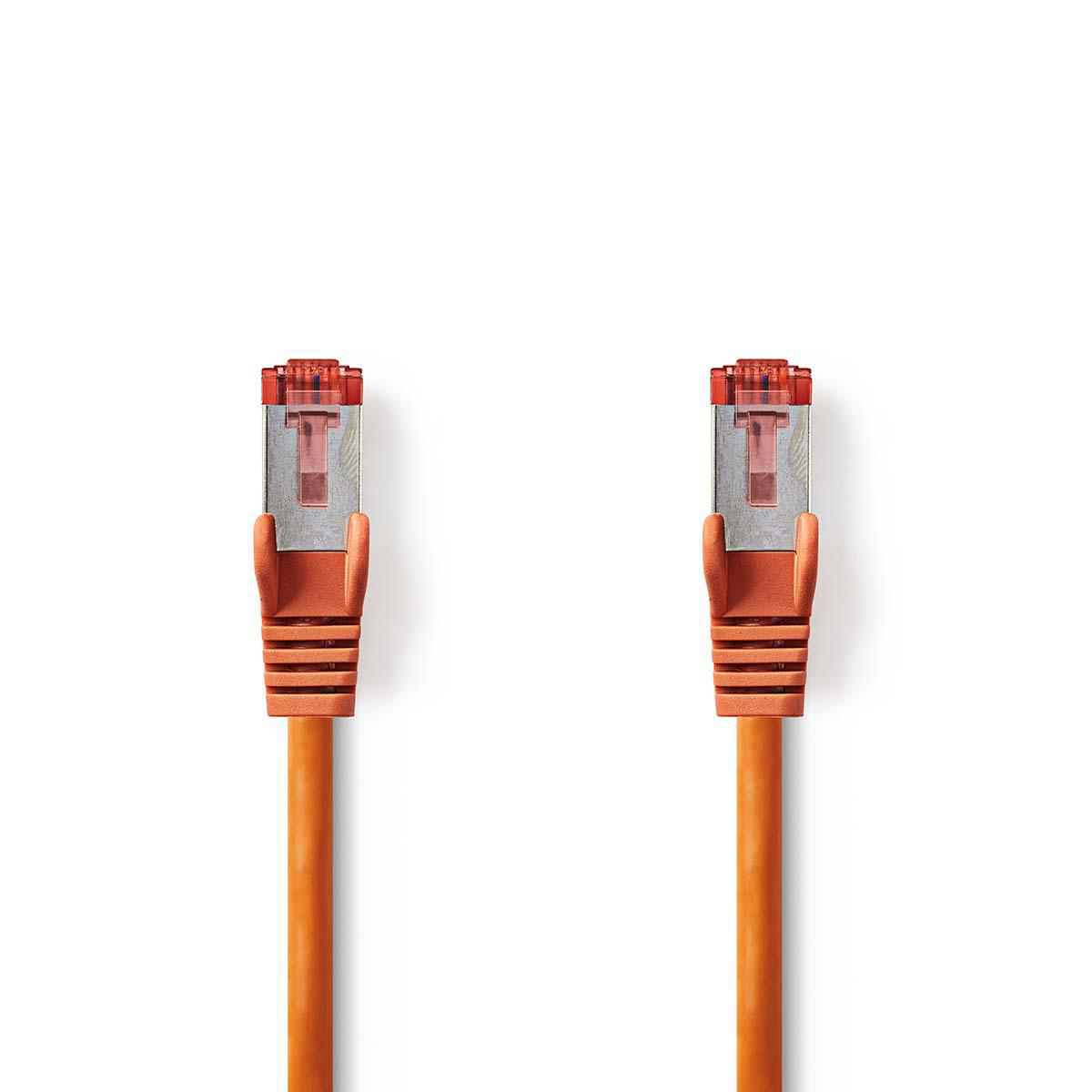 Nedis síťový kabel S/FTP CAT6, zástrčka RJ45 - zástrčka RJ45, 0.25 m, oranžová (CCGP85221OG025)