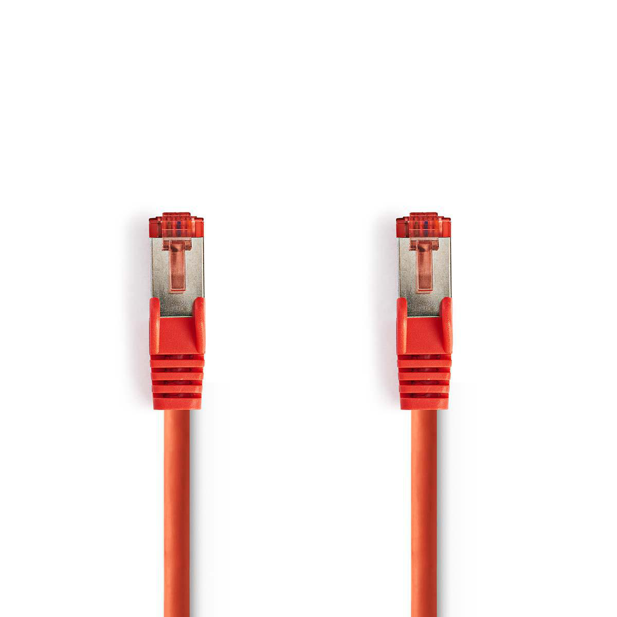 Nedis síťový kabel S/FTP CAT6, zástrčka RJ45 - zástrčka RJ45, 10 m, červená (CCGP85221RD100)