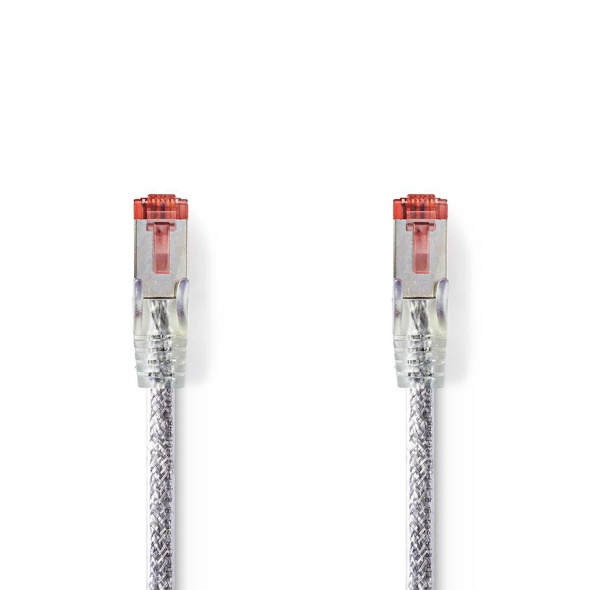 Nedis síťový kabel S/FTP CAT6, zástrčka RJ45 - zástrčka RJ45, 10 m, transparentní (CCGP85221TP100)
