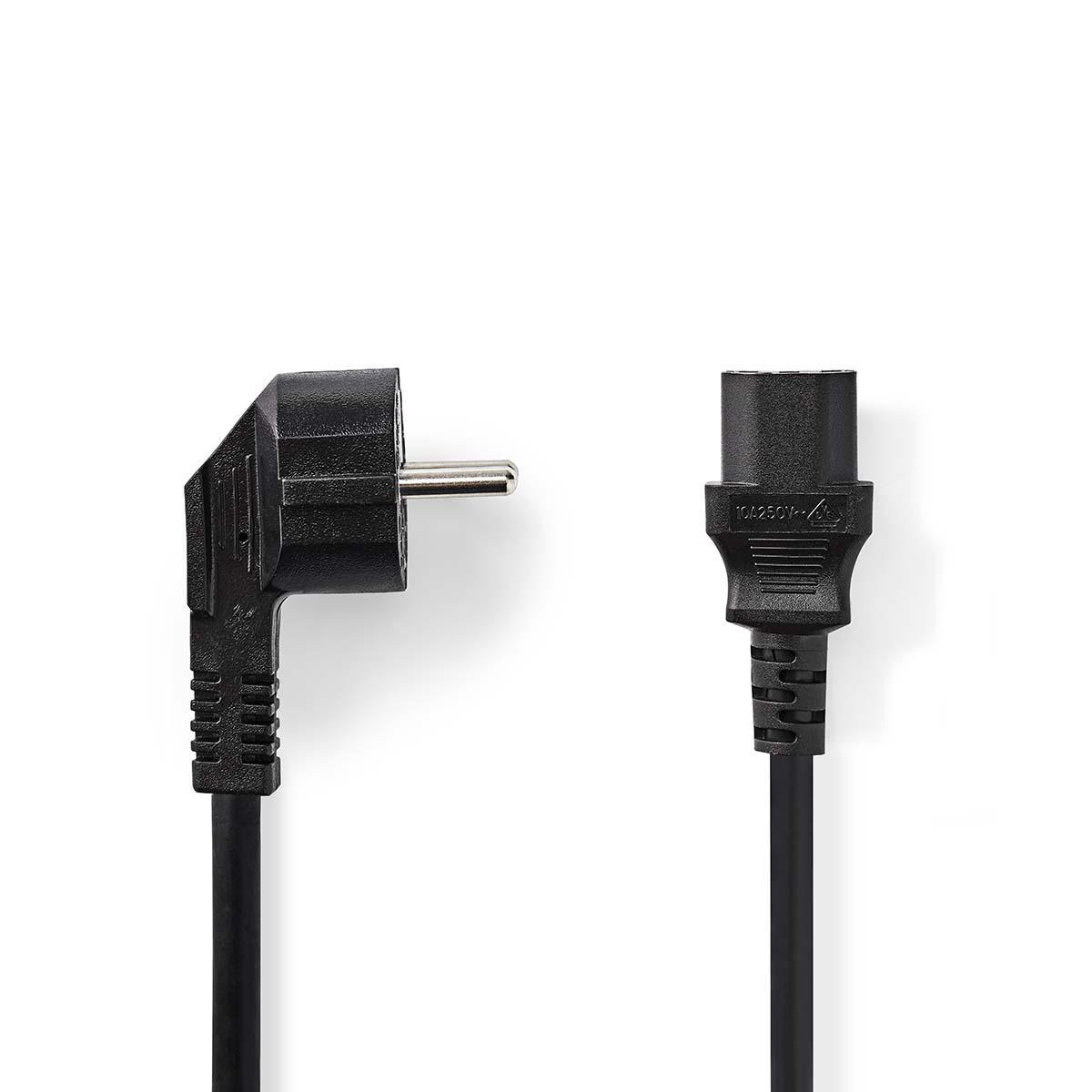 Nedis napájecí kabel zástrčka UNISCHUKO - IEC-320-C13 černá, 3 m (CEGP10015BK30)