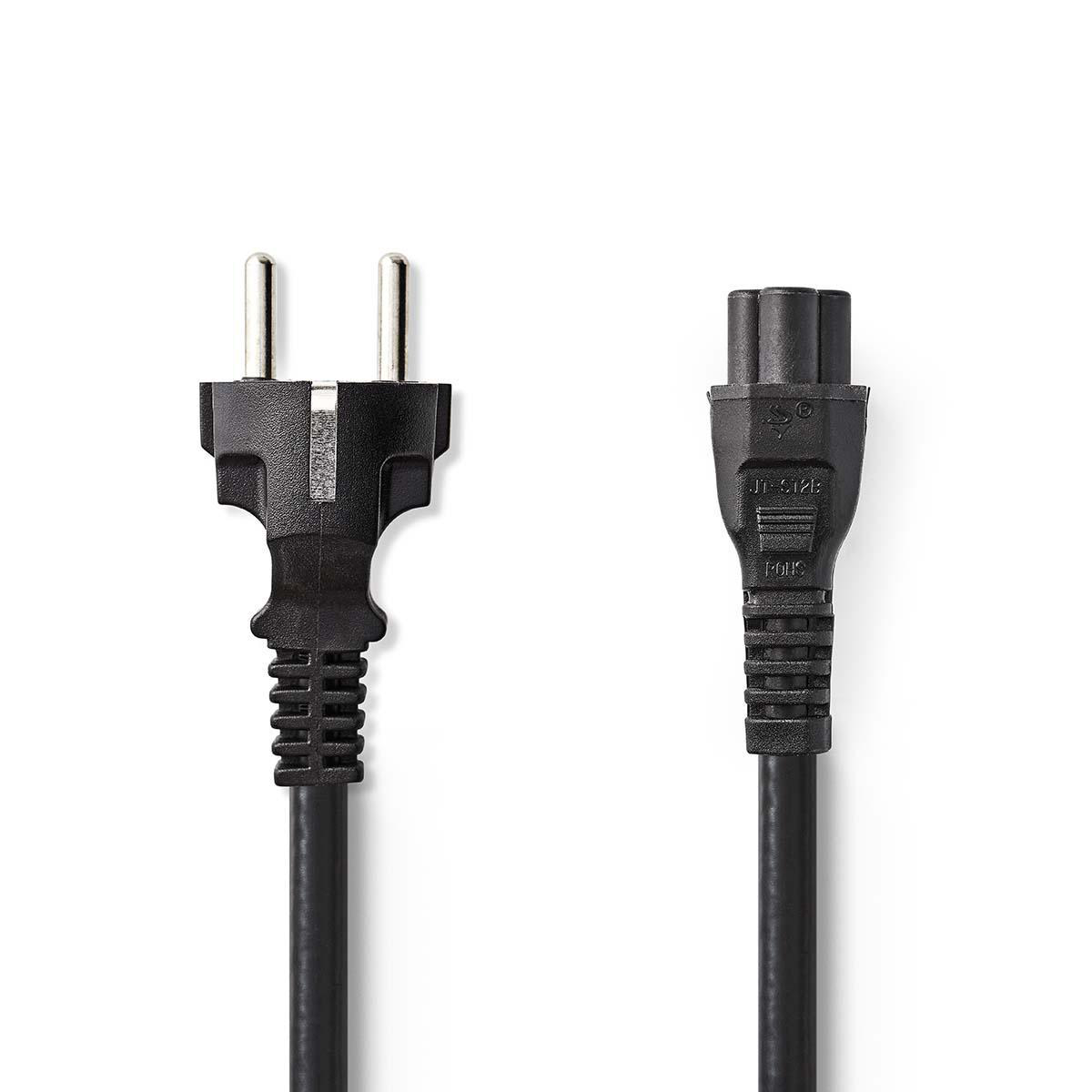 Nedis napájecí kabel zástrčka UNISCHUKO - IEC320-C5 mickey mouse černá, 3 m (CEGP10130BK30)