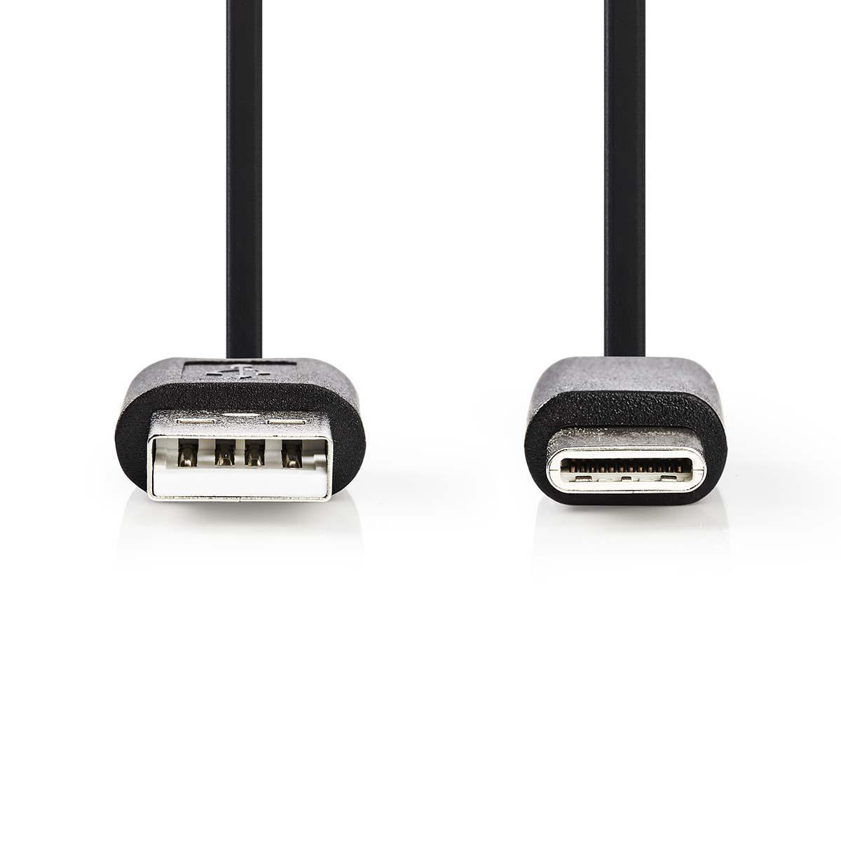 Nedis propojovací kabel USB 2.0 zástrčka USB A - zástrčka USB C, 1 m, černá (CCGP60600BK10)
