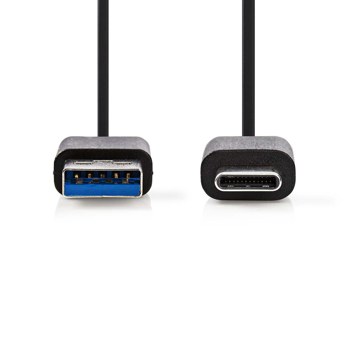 Nedis propojovací kabel USB 3.0 zástrčka USB A - zástrčka USB C, 1 m, černá (CCGP61600BK10)