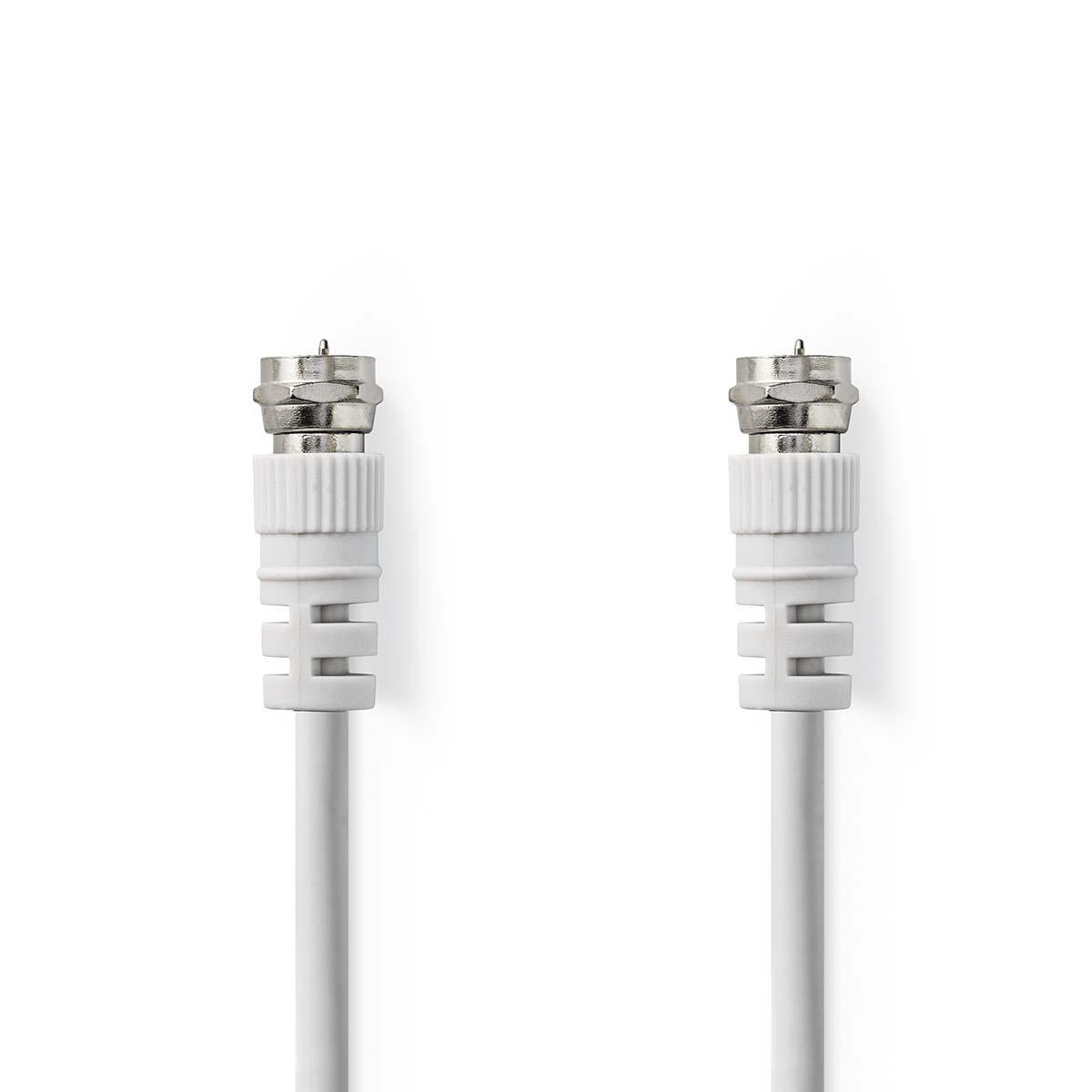 Nedis anténní kabel zástrčka F - zástrčka F, 5 m, bílá (CSGP41000WT50)