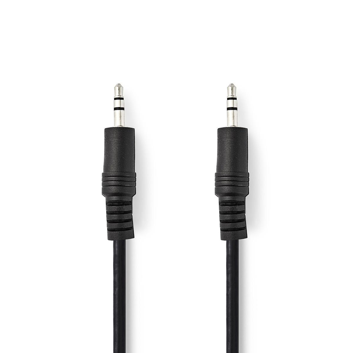 Nedis kabel zástrčka Jack 3.5 mm - zástrčka Jack 3.5 mm, 5 m, černá (CAGP22000BK50)