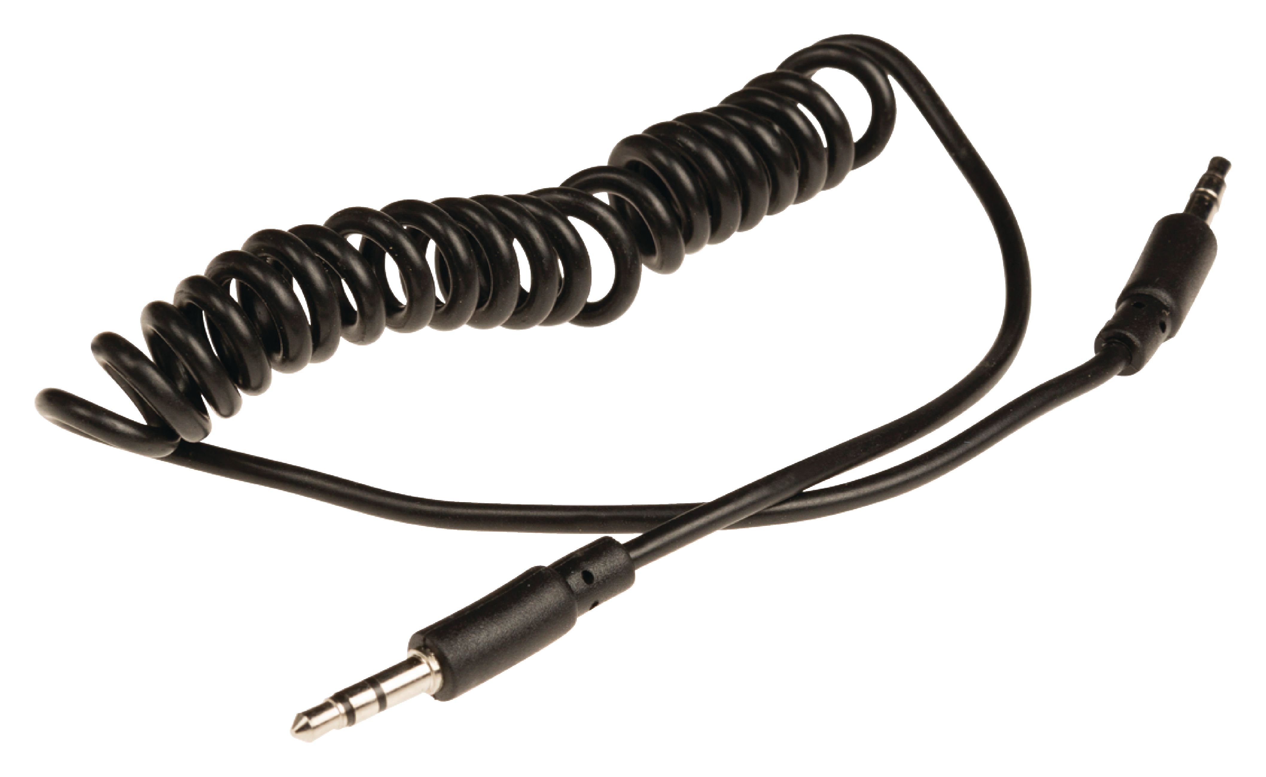 Nedis kroucený audio kabel zástrčka Jack 3.5 mm - zástrčka Jack 3.5 mm, 1 m, černá (CAGP22010BK10)