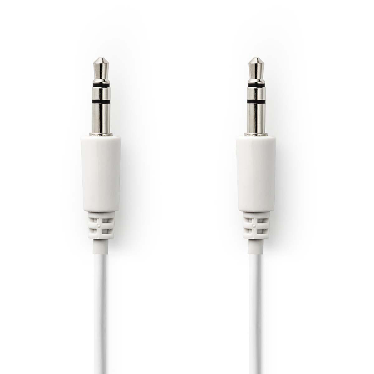 Nedis audio kabel zástrčka Jack 3.5 mm - zástrčka Jack 3.5 mm, 1 m, bílá (CAGP22005WT10)