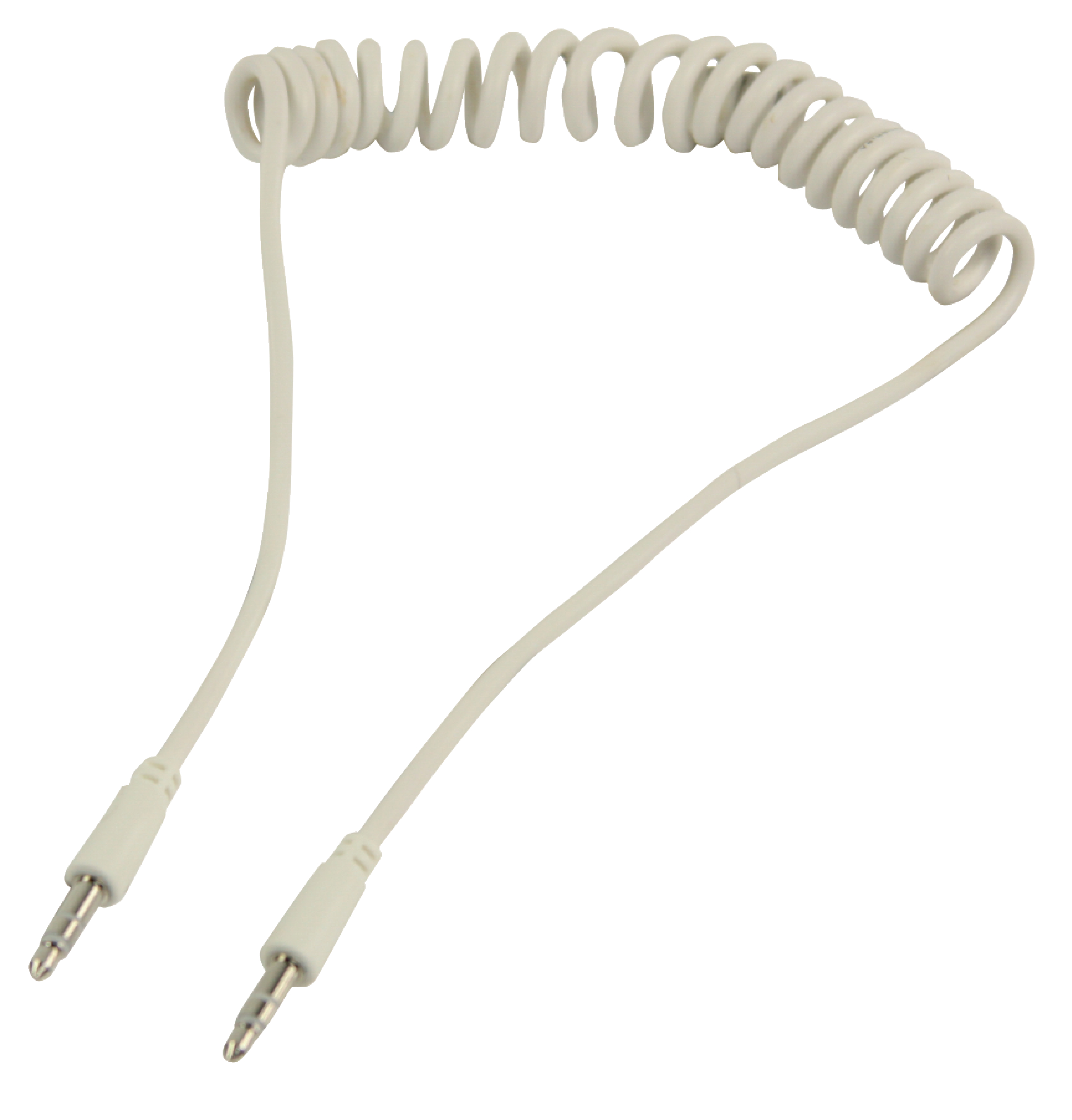 Nedis kroucený audio kabel zástrčka Jack 3.5 mm - zástrčka Jack 3.5 mm, 1 m, bílá (CAGP22010WT10)