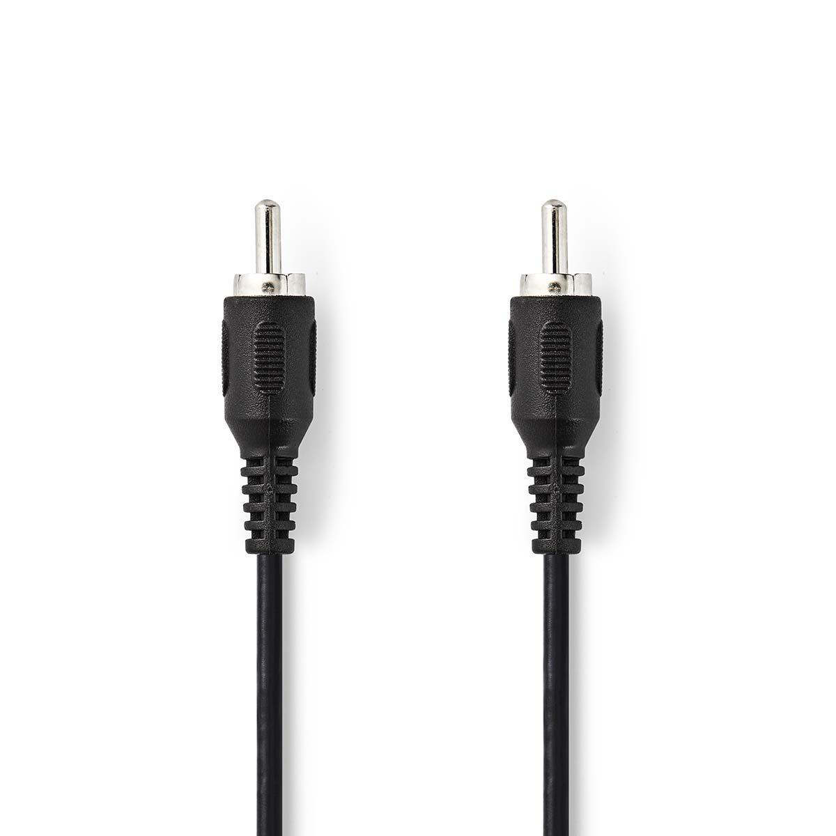 Nedis audio kabel pro subwoofer cinch zástrčka - CINCH zástrčka, 2 m, černá (CAGP24100BK20)