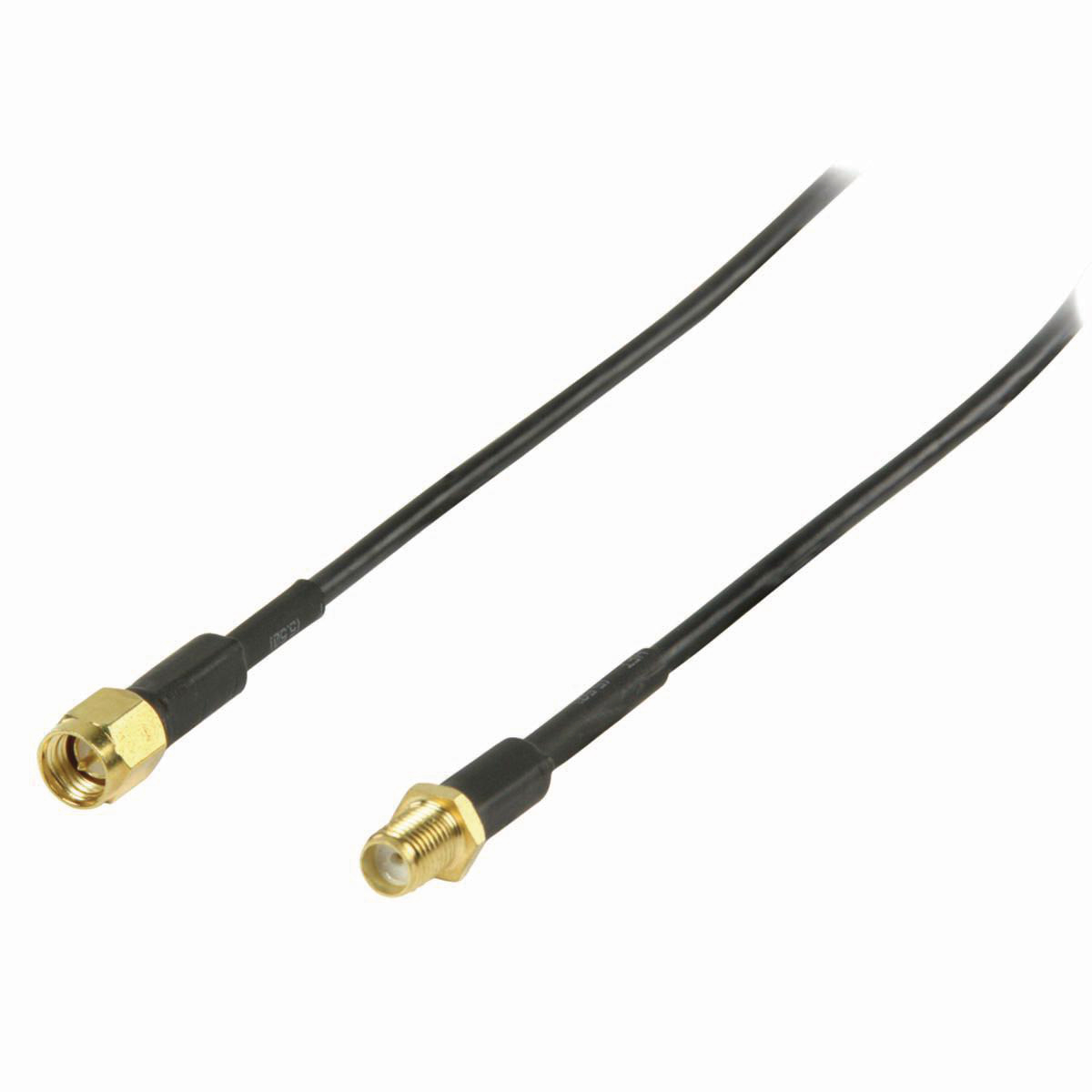 Nedis koaxiální WLAN anténní kabel SMA zástrčka – SMA zásuvka 1 m (CSGP02010BK10)