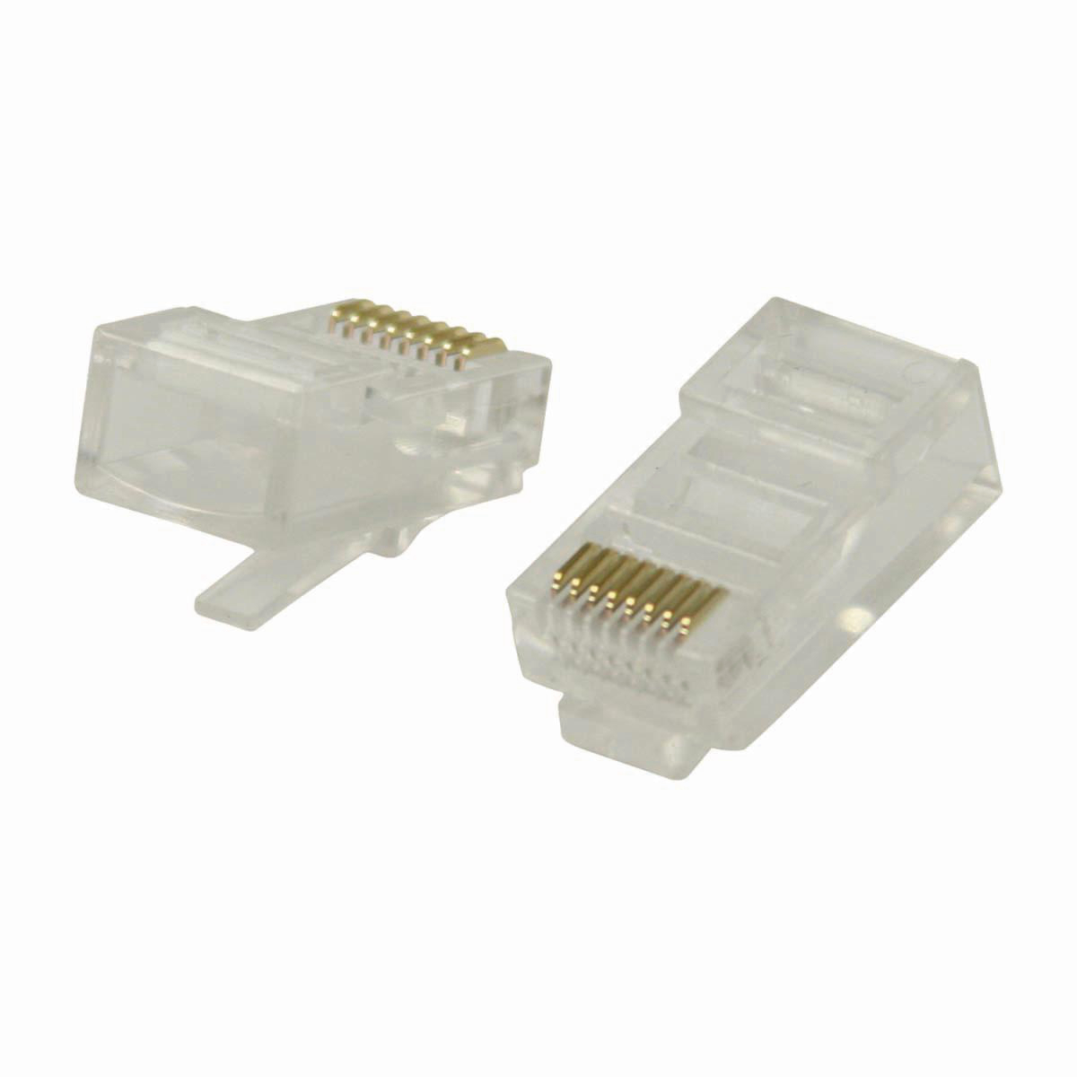 Síťový Konektor | RJ45 (8P8C) Zástrčka - 10 kusů | Průhledný