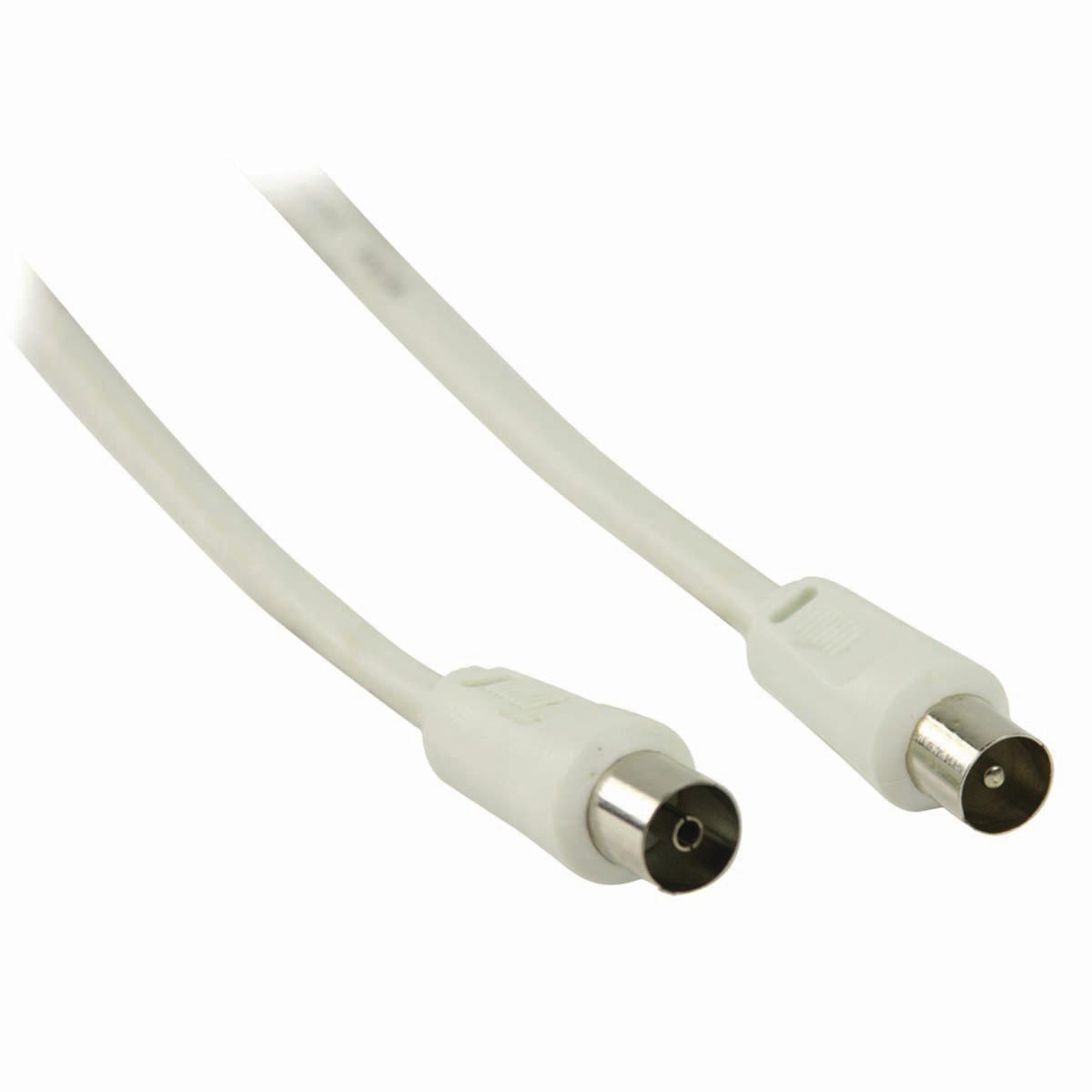 Koaxiální Kabel 90 dB | IEC (Koaxiální) Zástrčka - IEC (Koaxiální) Zásuvka | 3 m | Bílá barva