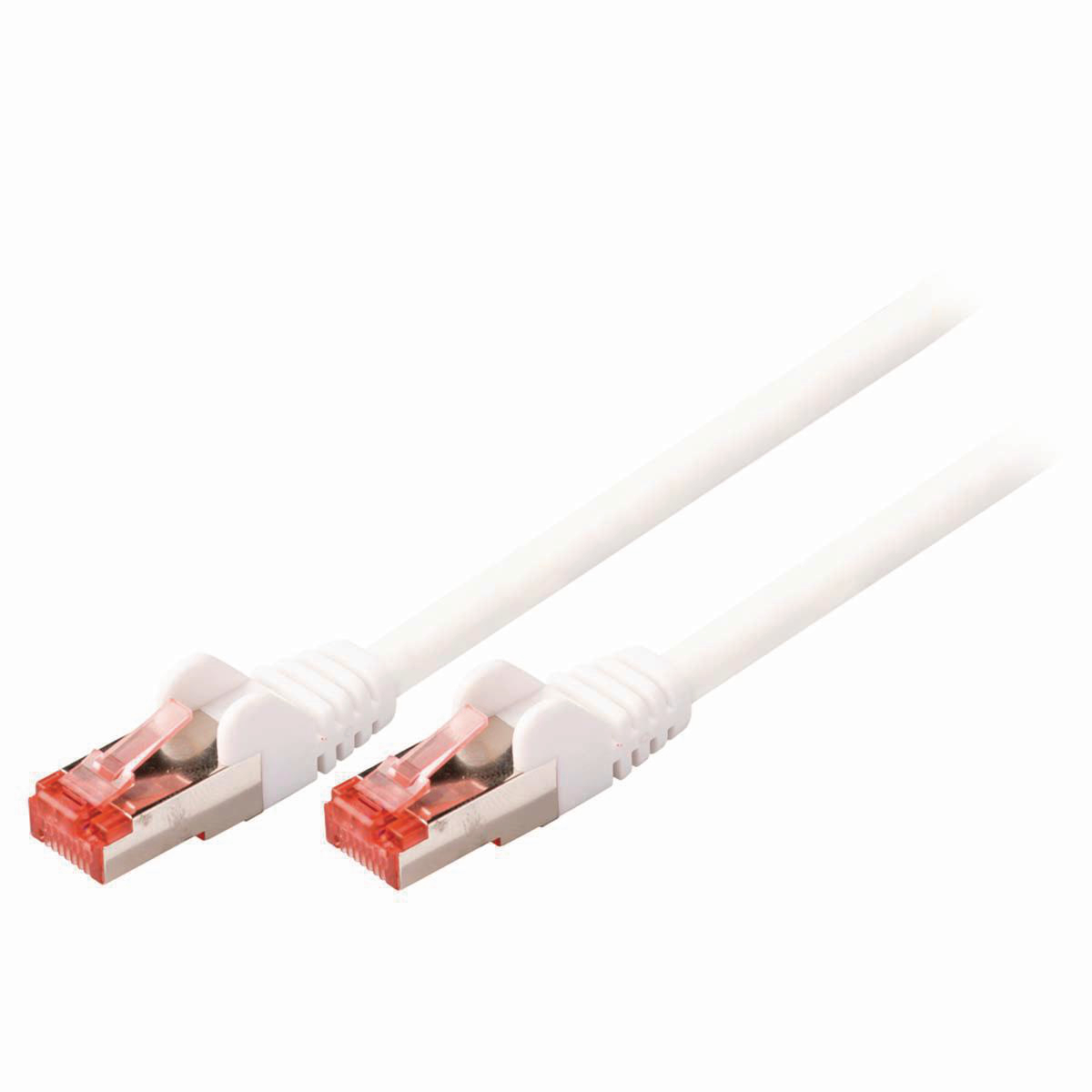 CAT6 S/FTP Síťový Kabel | RJ45 (8P8C) Zástrčka – RJ45 (8P8C) Zástrčka | 1 m | Bílá barva