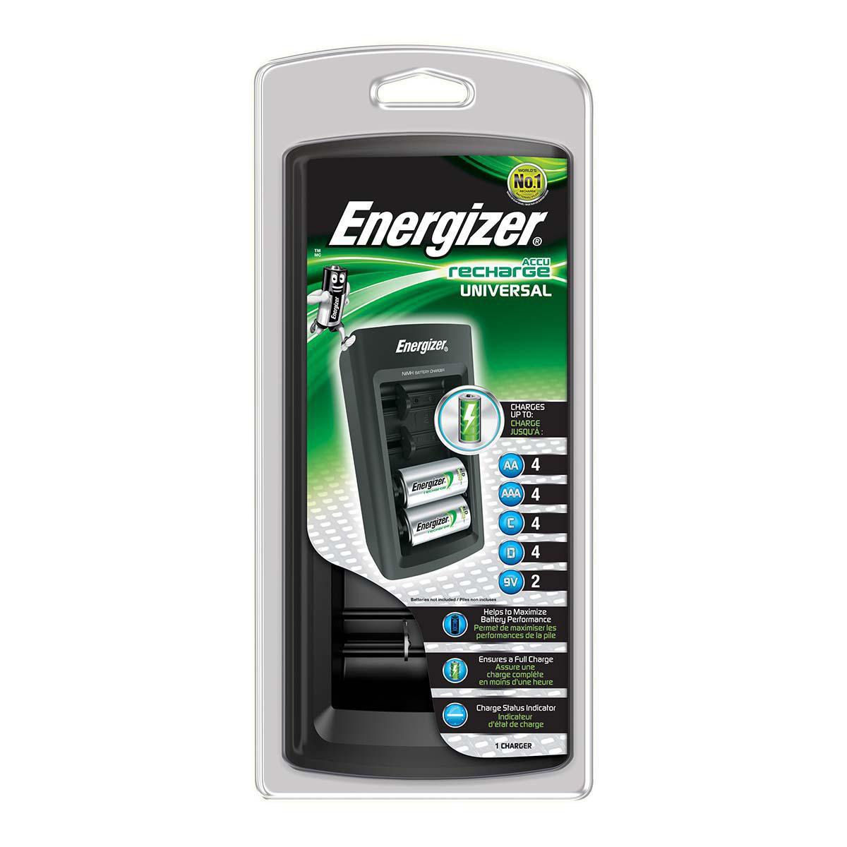 Nabíječka NiMH baterií AA/AAA/C/D/E NiMh Energizer Universal Charger EN-53542371600