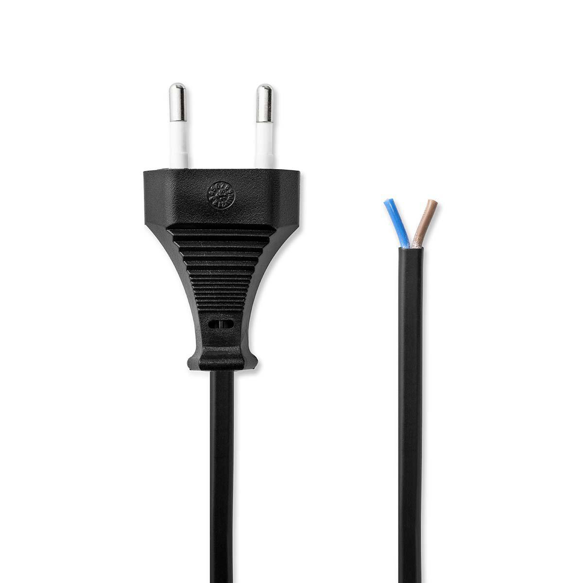 Napájecí flexo Euro kabel 2 x 0.75 mm, 2 m, černá (PCGP11700BK20)