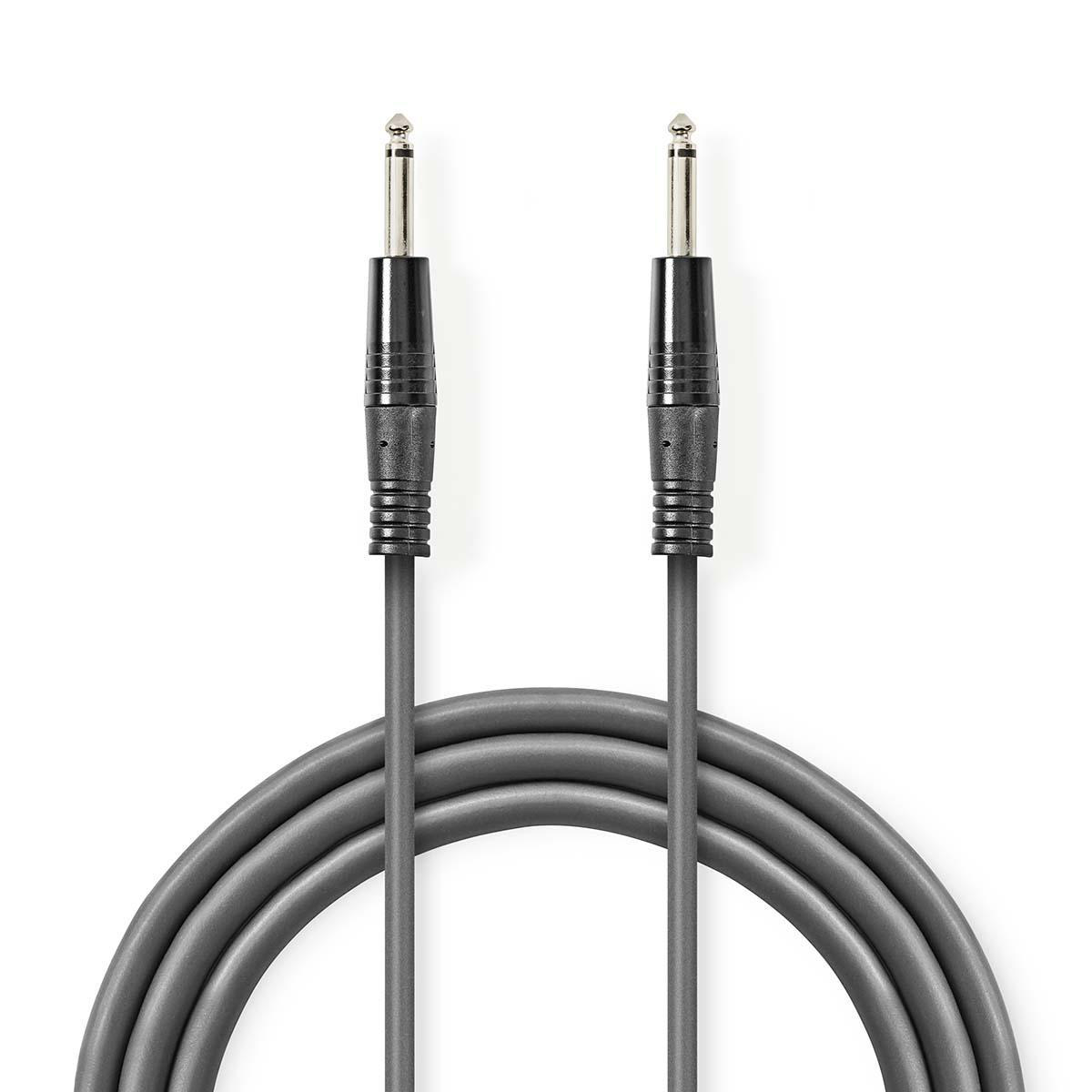 Nedis mono audio kabel zástrčka Jack 6.35 mm - zástrčka Jack 6.35 mm, 3 m, šedá (COTH23050GY30)