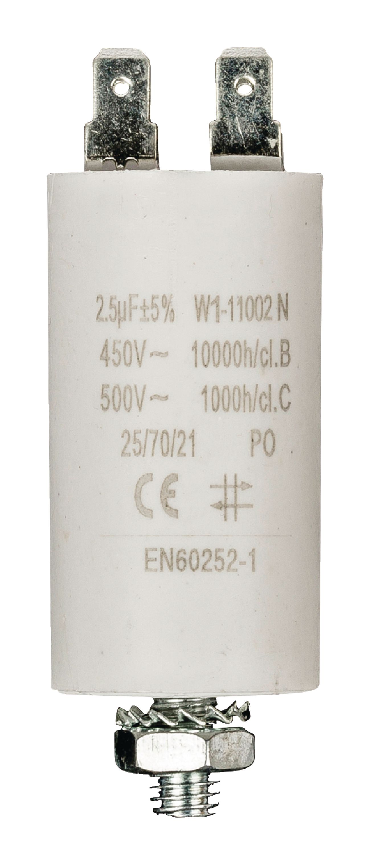 Kondenzátor rozběhový 2.5uf / 450 V s fastony (W1-11002N)