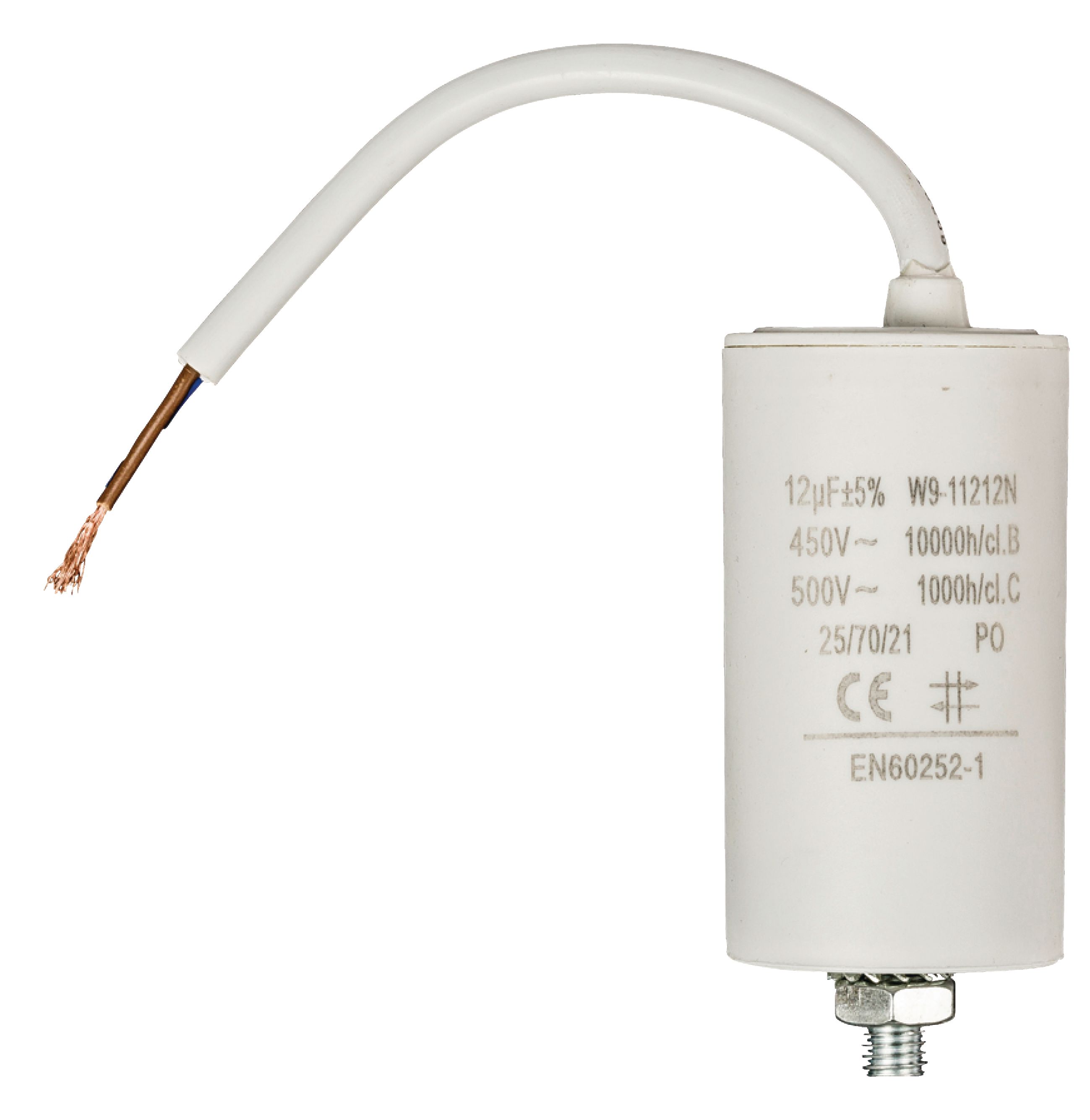 Kondenzátor rozběhový 12uf / 450 V s kabelem (W9-11212N)