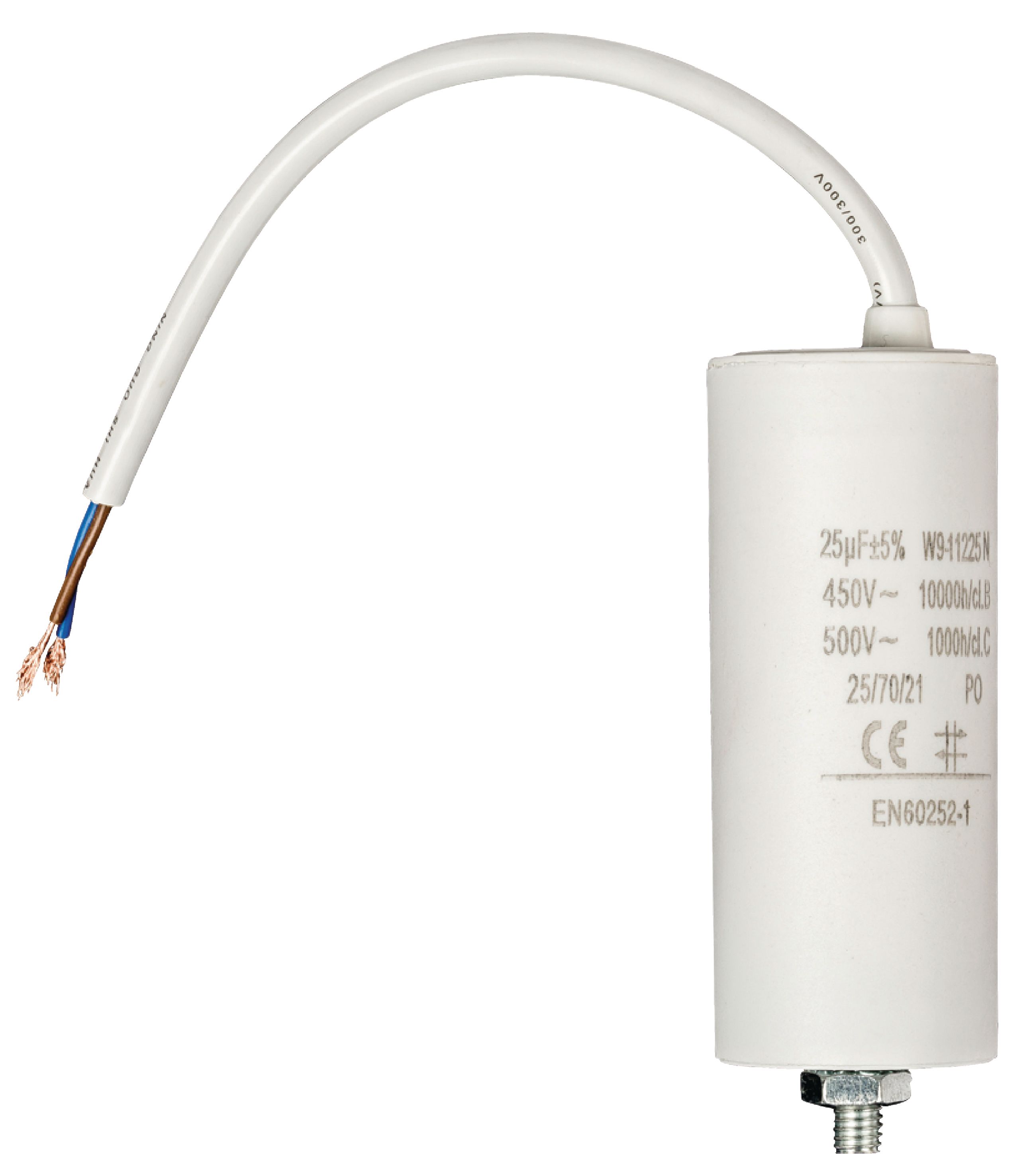 Kondenzátor rozběhový 25uf / 450 V s kabelem (W9-11225N)