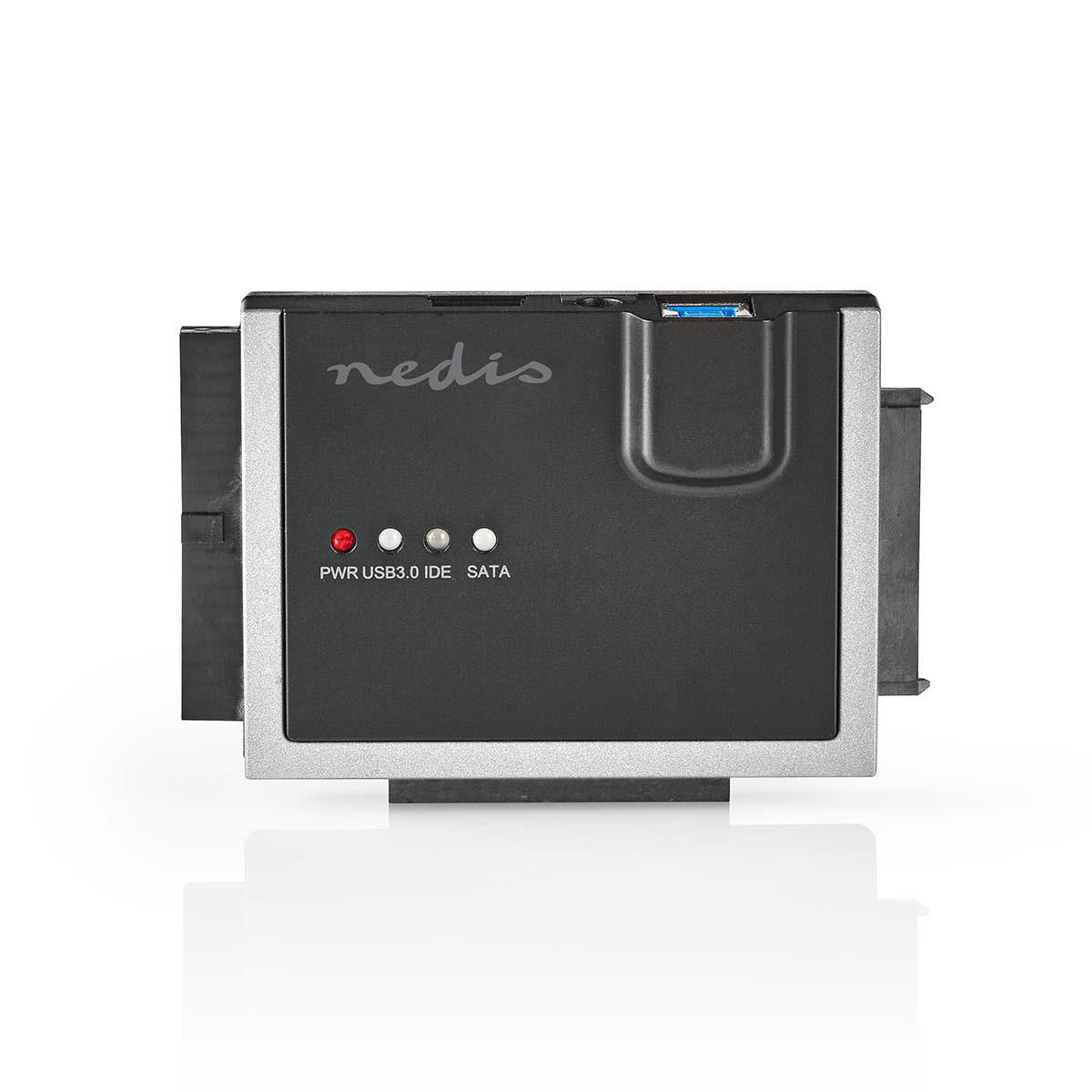 Nedis HDADIS100BK USB 3.0 adaptér pro pevný disk 2.5"/3.5", IDE/SATA, včetně zdroje