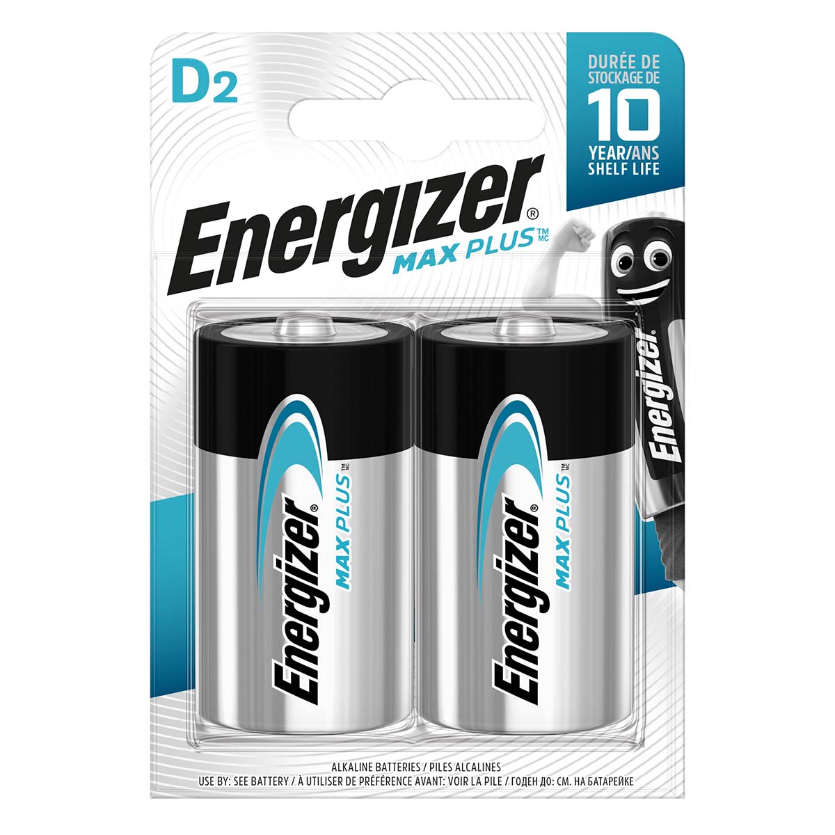 Alkalická baterie Energizer Max Plus D/LR20 1.5V, 2ks, EN-53542335800