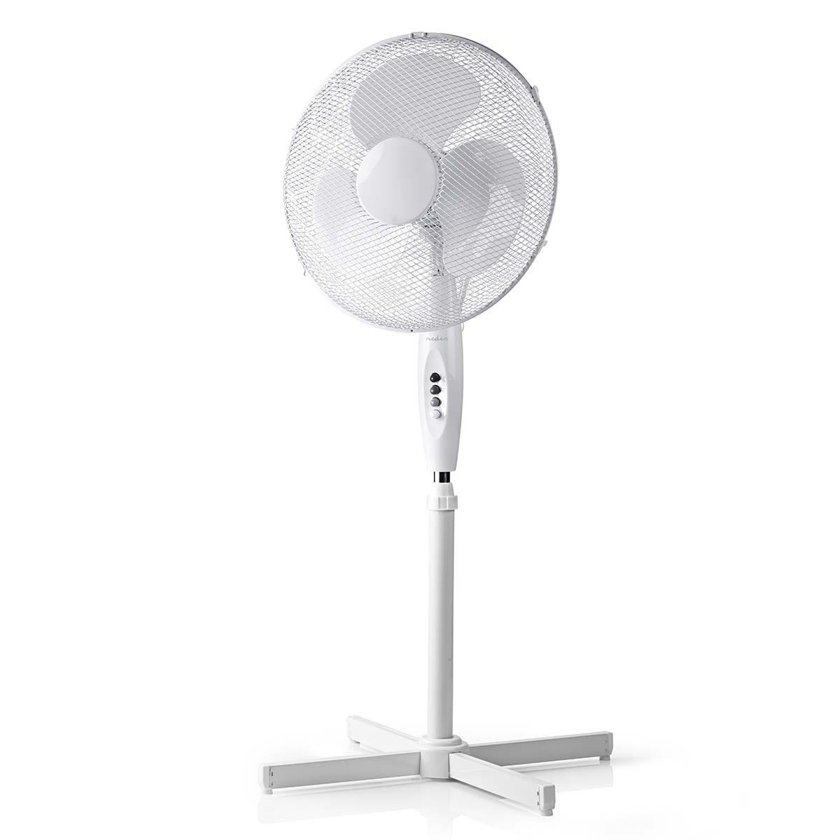 Nedis FNST10CWT40 ventilátor stojanový 40 cm, 45 W, funkce oscilace, bílá