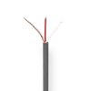 Nedis mikrofonní kabel 2x 0.125 mm cívka 100 m (COTR15011GY100)
