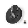 Nedis ERGOMSMWS100BK miniaturní ergonomická bezdrátová myš, 1600 dpi, 6 tlačítek, černá