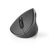 Nedis ERGOMSWS100BK ergonomická bezdrátová myš, 1600 dpi, 6 tlačítek, černá