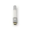 Nedis Fabritallic CCTB65950AL008 adaptér zástrčka USB-C - zásuvka Jack 3.5 mm, 8 cm, stříbrná