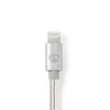 Apple Lightning Sluchátkový Kabel s Adaptérem | Apple Lightning 8kolíková zástrčka – 3,5 mm Zástrčka | 1 m | Hliníkový