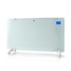 Nedis HTPL20FWT skleněný konvekční přímotop, LCD displej, 2000 W, bílá