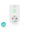 Nedis SmartLife chytrá zásuvka, monitor spotřeby, ochranný kolík, 16 A (WIFIP120EWT)