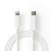 Nedis synchronizační a nabíjecí kabel zástrčka Apple Lightning 8-pin - zástrčka USB-C, 1 m, bílá (CCGW39650WT10)