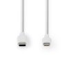 Nedis synchronizační a nabíjecí kabel zástrčka Apple Lightning 8-pin - zástrčka USB-C, 1 m, bílá (CCGW39650WT10)