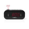 Nedis CLAR009BK radiobudík s projekcí času, 0.9" LED displej, FM rádio, duální budík