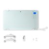 Nedis SmartLife chytrý WiFi skleněný konvekční přímotop, LCD displej, 2000 W, bílá (WIFIHTPL20FWT)